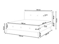 Beliani Béžová čalouněná postel 180x200 cm RENNES