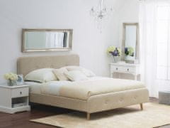 Beliani Béžová čalouněná postel 180x200 cm RENNES