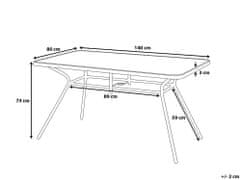 Beliani Zahradní jídelní stůl 140x80 LIVO