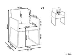 Beliani Sada dvou béžových jídelních židlí GOMEZ