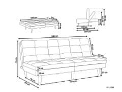 Beliani Tmavě modrá čalouněná rozkládací pohovka RONNE