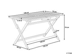 Beliani Zahradní stůl 140 cm z akácie CENTO