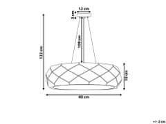 Beliani Matně bílá zdobená závěsná lampa CESANO