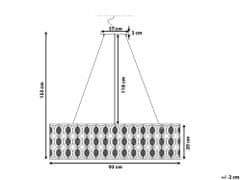 Beliani Zářivá křišťálová závěsná lampa TENNA L