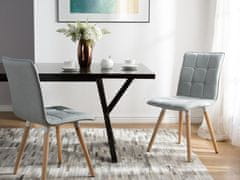 Beliani Sada 2 židlí do jídelny v šedé barvě BROOKLYN