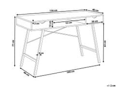 Beliani Psací stůl 120 x 48 cm CLARITA