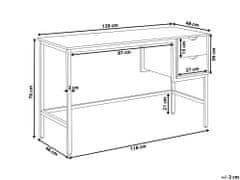 Beliani Světle hnědý psací stůl GRANT