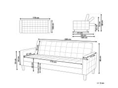 Beliani Rozkládací pohovka světle šedá VEHKOO
