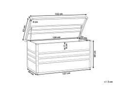 Beliani Úložný box, tmavě zelená, 130 x 62 cm, 400L CEBROSA