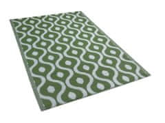 Beliani Zelený venkovní oboustranný koberec 120x180 cm PUNE