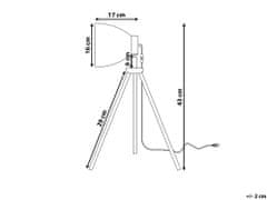 Beliani Kovová lampa 43 cm, bílá TAMEGA