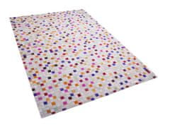 Beliani Kožený barevný koberec 140 x 200 cm ADVAN