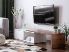Beliani Bílo-hnědý TV stolek YONKERS