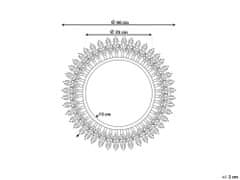 Beliani Nástěnné zlaté zrcadlo ø60 cm VOREY