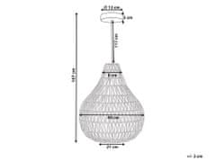 Beliani Závěsná lampa z papíru v pískově béžové barvě MOLOPO