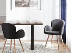 Beliani Dvě čalouněné židle v černé barvě BROOKVILLE