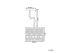 Beliani Stropní lampa stříbrná SAJO