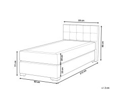 Beliani Kontinentální béžová čalouněná postel 90 x 200 cm ADMIRAL