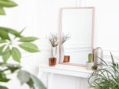 Beliani Nástěnné zrcadlo 60 x 90 cm růžové MORLAIX