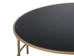 Beliani Konferenční stolek černý / zlatý FLORENCE