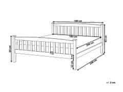 Beliani Dřevěná postel 180 x 200 cm bílá GIVERNY
