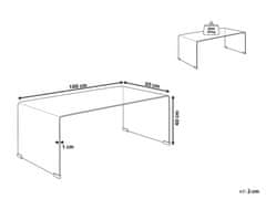 Beliani Skleněný konferenční stolek KENDALL