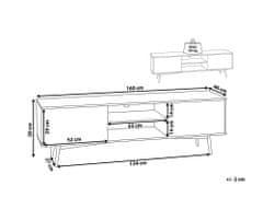 Beliani Televizní stolek světlé dřevo TORVI