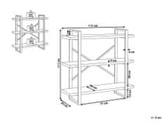 Beliani Regál 3 police světlé dřevo TIMBER