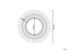 Beliani Ratanové nástěnné zrcadlo ø 76 cm STENEN