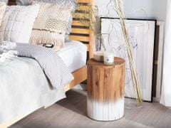 Beliani Noční stolek ze světlého dřeva MOVAS