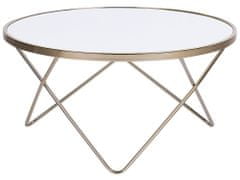 Beliani Konferenční stolek bílo - zlatý MERIDIAN II