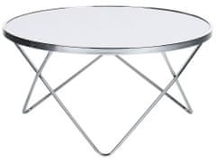 Beliani Konferenční stolek bílá a stříbrná MERIDIAN II