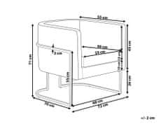 Beliani Sametové šedé křeslo SIRKKA