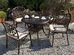 Beliani Zahradní stůl a 4 židle ANCONA hnědé