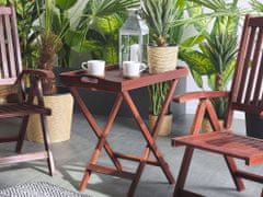 Beliani Zahradní stolek z tmavého akátového dřeva TOSCANA