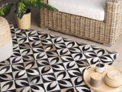 Beliani Kožený patchworkový koberec 160 x 230 cm vícebarevný ISHAN