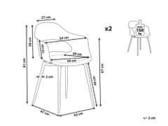 Beliani Sada 2 jídelních židlí bíla UTICA