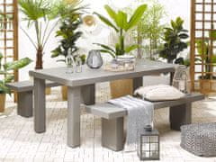 Beliani Betonový zahradní jídelní stůl 180 x 90 cm šedý TARANTO