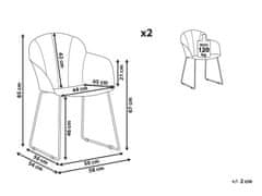 Beliani Sada 2 bílých jídelních židlí SYLVA