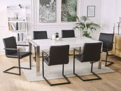 Beliani Sada 2 jídelních židlí v černé barvě z ekokůže BUFORD