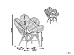 Beliani Ratanové paví křeslo přírodní FLORENTINA