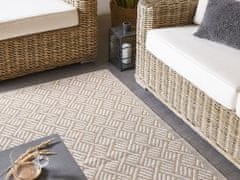 Beliani Venkovní koberec béžový 120x180 cm AJMER