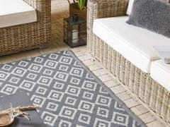 Beliani Venkovní koberec šedý 120x180 cm DHULE