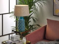 Beliani Keramická stolní lampa modrá THAYA