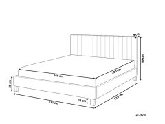 Beliani Čalouněná postel 160 x 200 cm světle šedá POITIERS