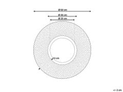 Beliani Nástěnné zrcadlo ø 60 cm světlé dřevo POMARO