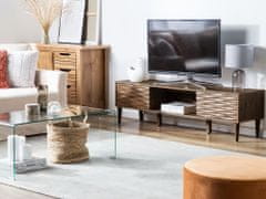 Beliani Televizní stolek z tmavého dřeva KAYAN