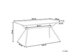 Beliani Jídelní stůl 160 x 90 cm tmavé dřevo AMSTERDAM