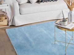 Beliani Viskózový koberec 140 x 200 cm světle modrý GESI II