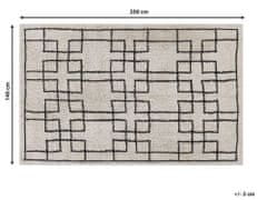 Beliani Bavlněný koberec 140 x 200 cm béžový TURHAL